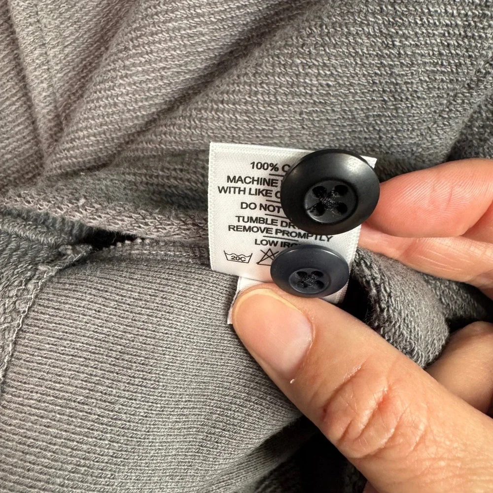 NWOT American Giant Mens French Terry‎ Twill Shacket L Gray Button Up Outdoors